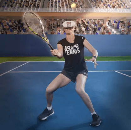 Tennis PRO player uses Sense Arena